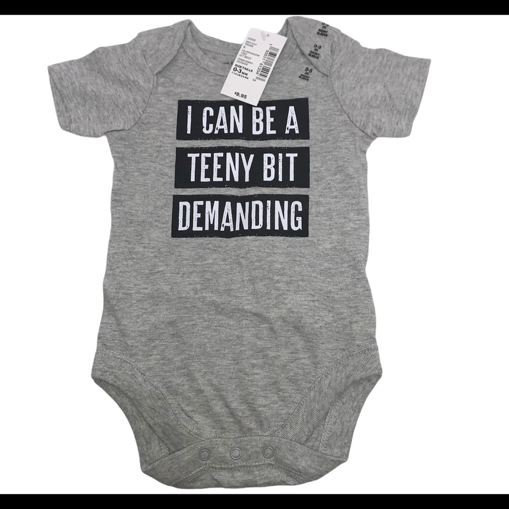Children’s place 0-3M bodysuit one Z Gray